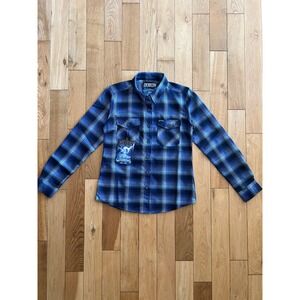 DIXXON The Offspring Supercharged Flannel Long Sleeve Button Up Womens Size M
